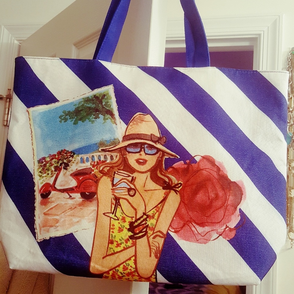 LADIES FASHION TOTE BAG LANCOME PARIS MEDIUM SIZE